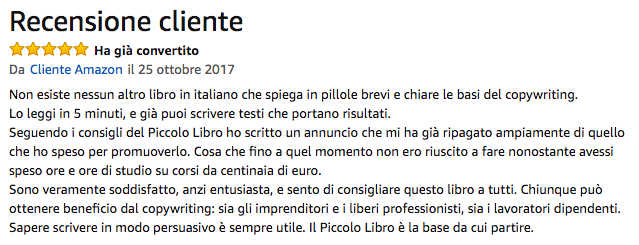 scrittura persuasiva copywriting libro recensione testimonianza opinione migliori copywriter italiani