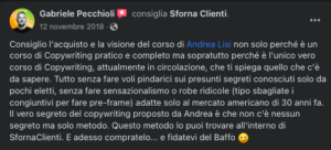 corso sfornaclienti gabriele pecchioli recensione