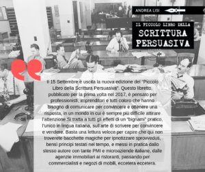 l'opinione della testata tempo reale sul piccolo libro della scrittura persuasiva di andrea lisi di copy persuasivot