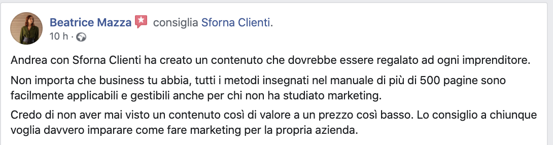 corso digital marketing recensione corso sfornaclienti di andrea lisi copy persuasivo