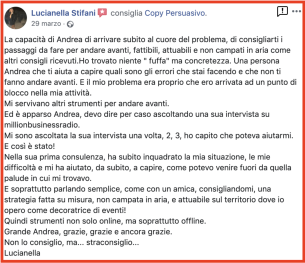 lucianella stifani testimonianza