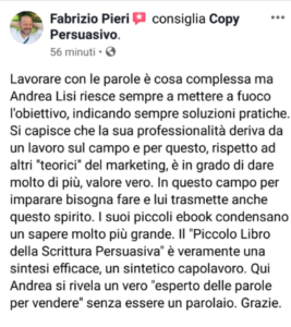 recensioni piccolo libro della scrittura persuasiva di andrea lisi copywriter