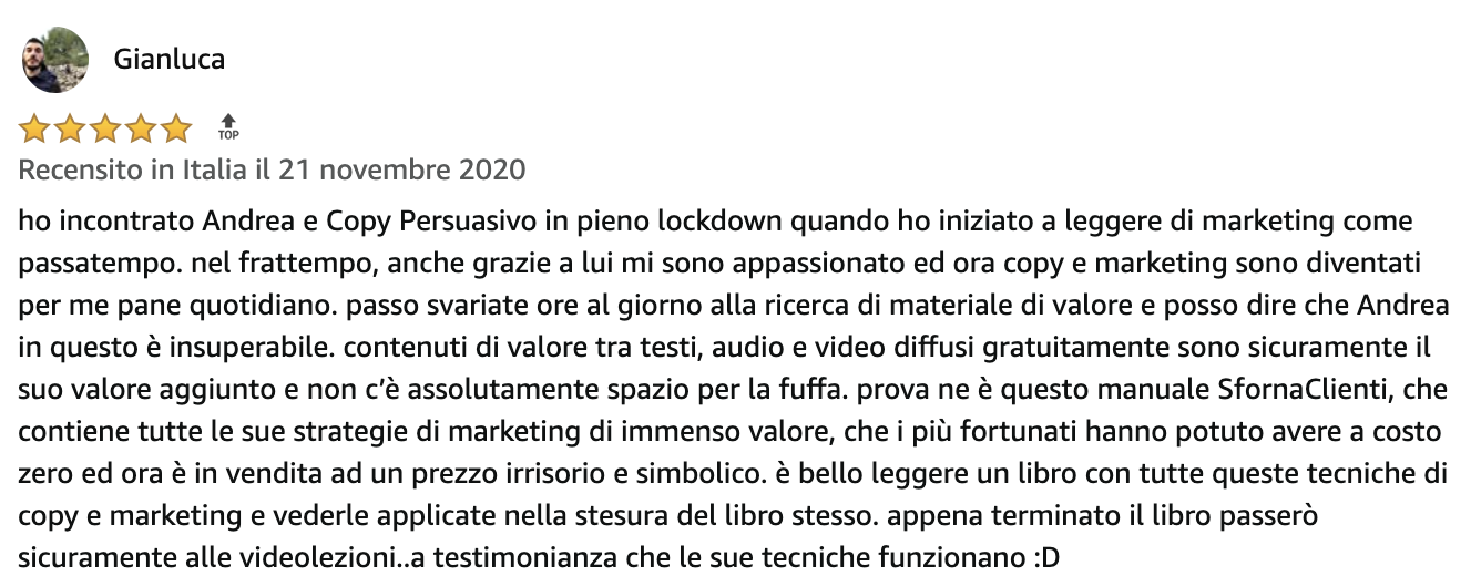 acquisire clienti durante lockdown covid recensione sfornaclienti copy persuasivo andrea lisi manuale copywriting per professionisti e microimprese acquisizione clienti