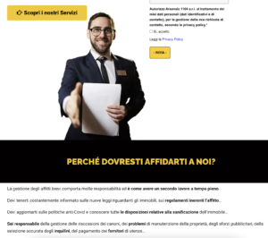 ProAffitto360 sales page - testi persuasivi esempi