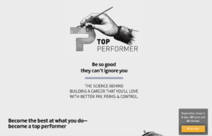 Top Performer by Cal Newport landing page - testi persuasivi esempi