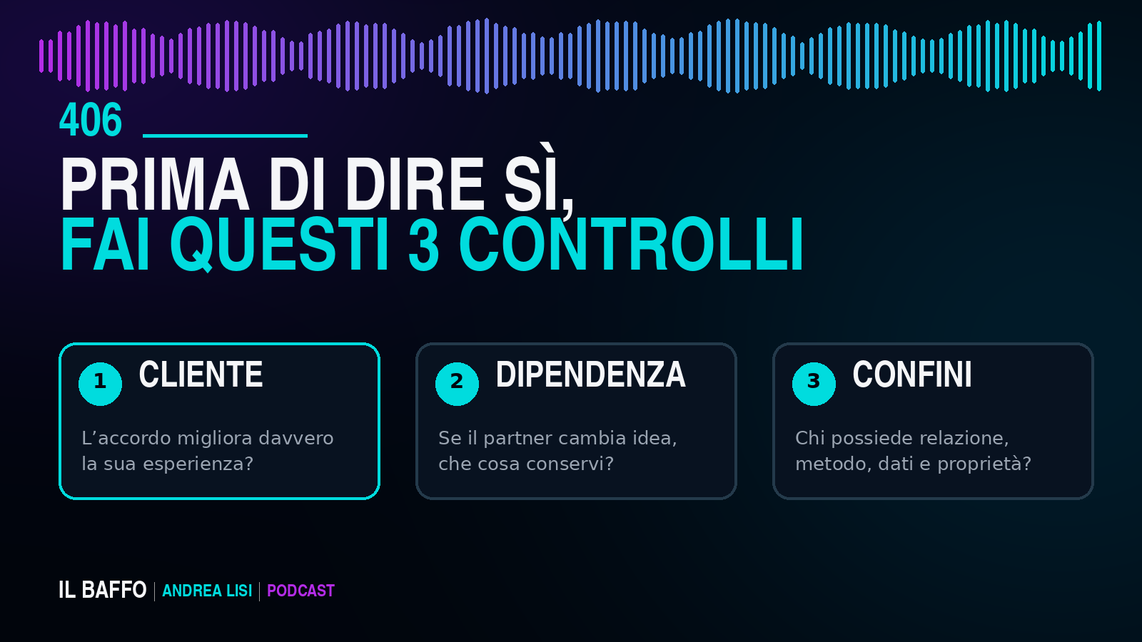 Cliente, dipendenza e confini da controllare prima di una partnership